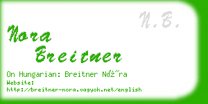 nora breitner business card